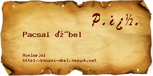 Pacsai Ábel névjegykártya