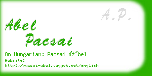 abel pacsai business card